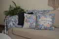 Blue Flowers Living Room Set